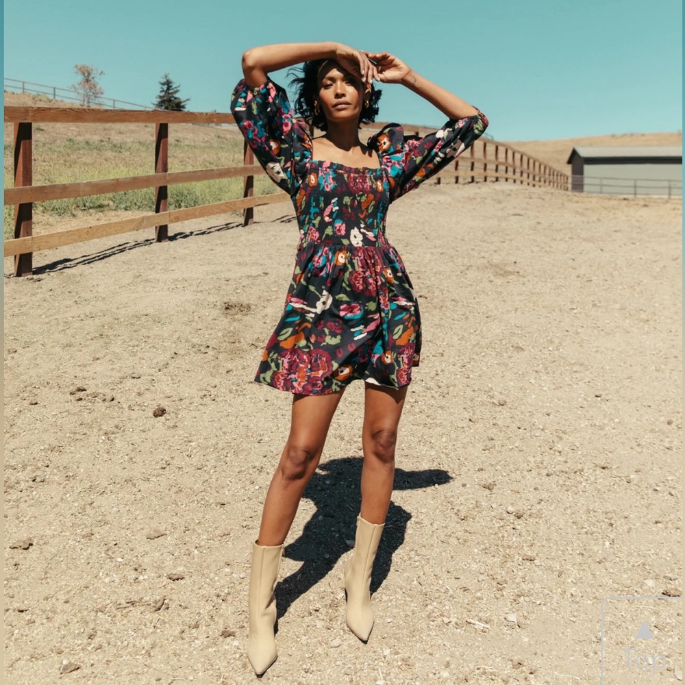Cleobella Kira mini dress in garden floral